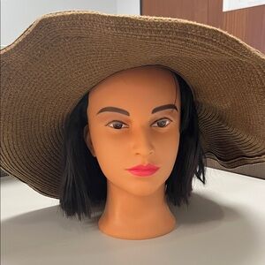 Magid Hats Brown Wide-Brim Hat with moldable wire edge one size